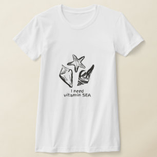 T-shirt met strandcitaat