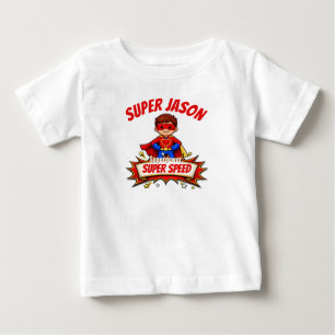 T-shirt met superheldennaam en superkracht voor ki