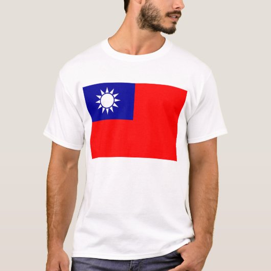 T-Shirt met Taiwanese vlag (Voorkant)