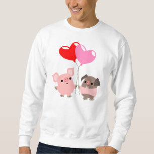 T-shirt met tangled harten (Cartoon Varkens)