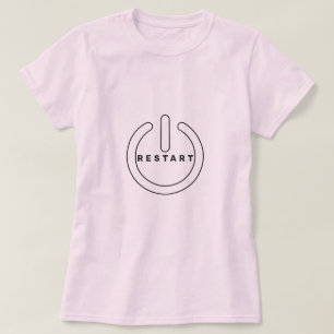 T-shirt met tekst HERSTARTEN
