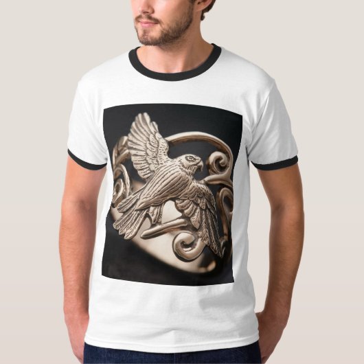 T-shirt met valk (Voorkant)