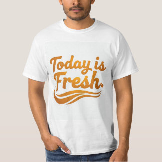 T-shirt met "Vandaag is het fris"-grafische afdruk