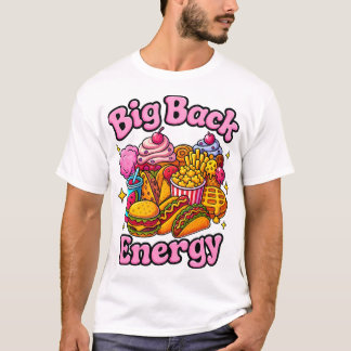 T-shirt met veel energie achterop, Grappig trendy