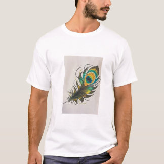T-shirt met veren ontwerp