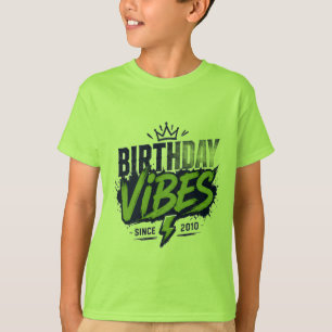 T-shirt met verjaardagsvibes voor tienerjongens