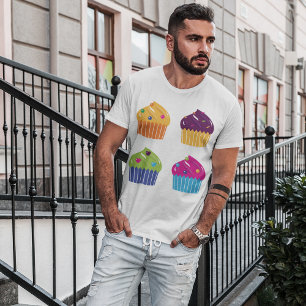 T-Shirt met Versierde Cupcakes