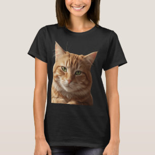 T-shirt met Vett Kat Gezicht – Fel & Stijlvol