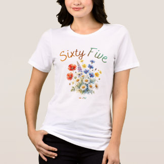 T-Shirt met vijfenzestig bloemen