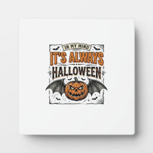 T-shirt met vintage Halloween pompoen vleermuis ty Fotoplaat