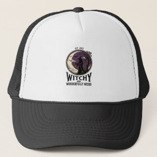 T-shirt met vintage heks en griezelige maan Hallow Trucker Pet