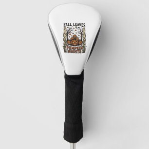 T-Shirt met vintage pompoen herfstbladeren griezel Golfheadcover