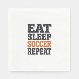 T-shirt met vintage typografie 'Eet Slaap Voetbal  Servet