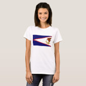 T-Shirt met vlag van Amerikaans Samoa (Voorkant volledig)