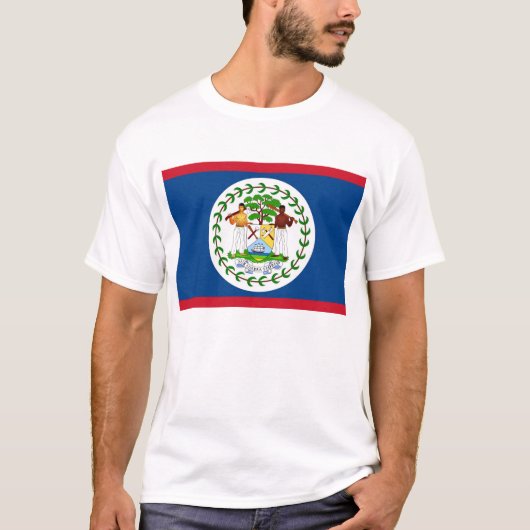 T Shirt met vlag van Belize (Voorkant)