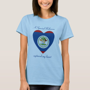 T-shirt met vlag van Belize hartje