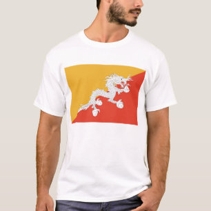 T Shirt met vlag van Bhutan