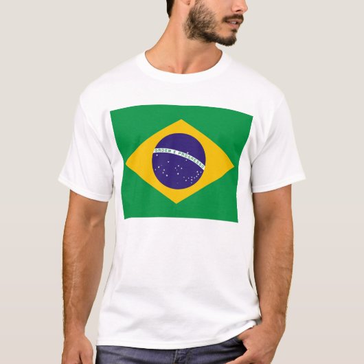 T Shirt met vlag van Brazilië (Voorkant)