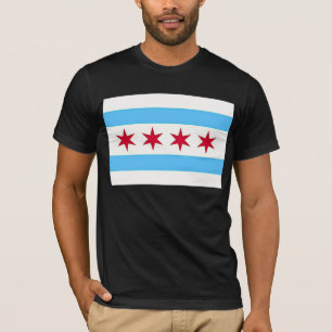 T Shirt met vlag van Chicago, VS