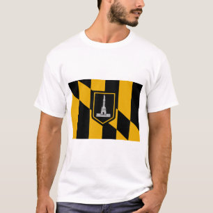 T Shirt met vlag van de Baltimore, Maryland, VS