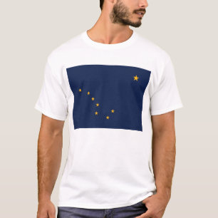 T Shirt met vlag van de VS van de staat Alaska