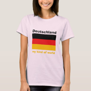 T-Shirt met vlag van Duitsland + kaart + tekst