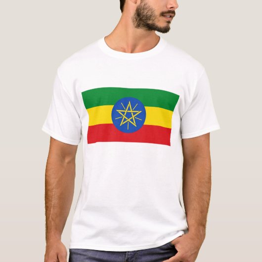 T-Shirt met vlag van Ethiopië (Voorkant)