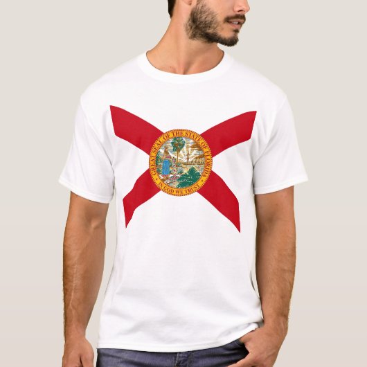 T Shirt met vlag van Florida State USA (Voorkant)