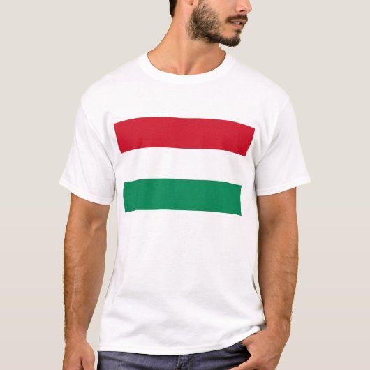 T Shirt met vlag van Hongarije (Voorkant)