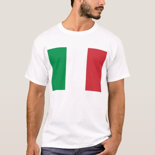 T Shirt met vlag van Italië (Voorkant)