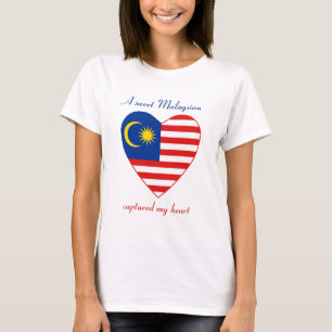 T-shirt met vlag van Maleisië en hartje