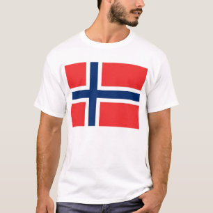 T Shirt met vlag van Noorwegen