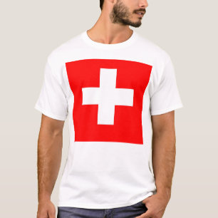 T Shirt met vlag van Zwitserland