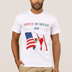 T-Shirt met vlaggen van gastlanden WK Voetbal 2026