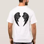 T-shirt met vleugels print (Achterkant)