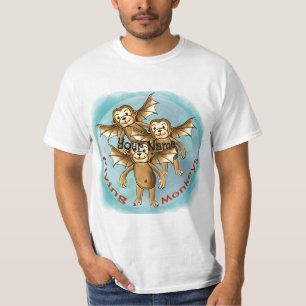 T-shirt met vliegende apen