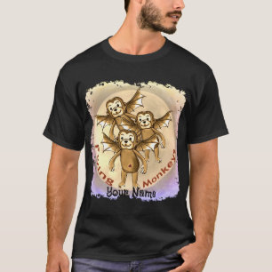 T-shirt met vliegende apen