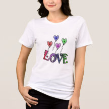 T-shirt met vliegende liefde