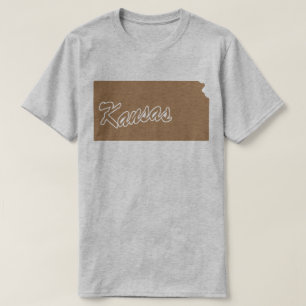 T-shirt met vorm van de staat Kansas
