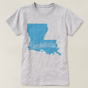 T-shirt met vorm van de staat Louisiana