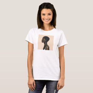 T-shirt met vrouwenprofiel