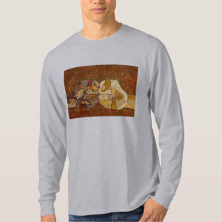 T-shirt met vuiststoot