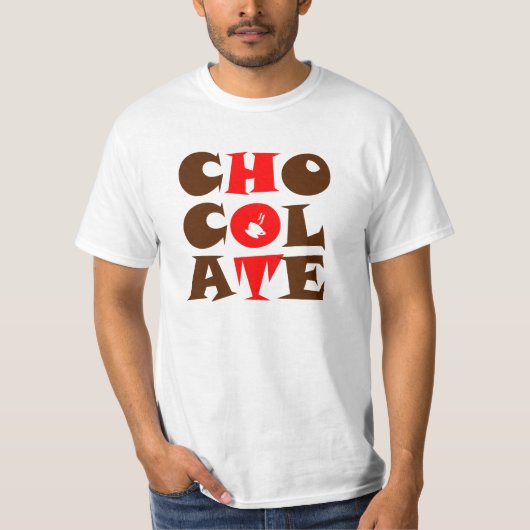 T-shirt met warme chocolade (Voorkant)