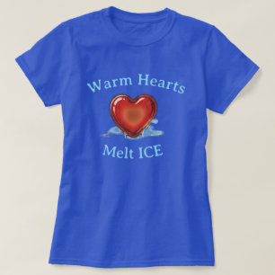 T-shirt met 'Warme harten smelten ijs' grafische a