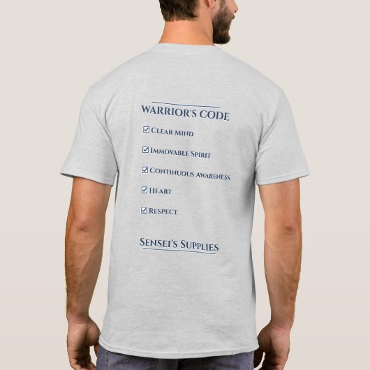 T-shirt met Warrior's Code (Achterkant)