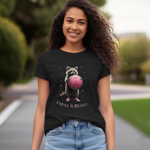 T-shirt met wasbeer en borstkanker awareness ontwe