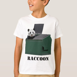T-shirt met wasbeer met de tekst RACCOON
