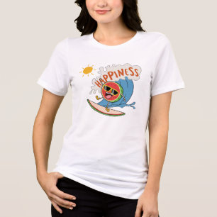 T-shirt met watermeloen en geluksgevoel – Surfen e