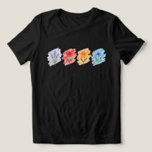 T-shirt met waterverf wilde bloemen