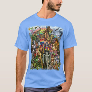 T-Shirt met wezens, beesten en dieren